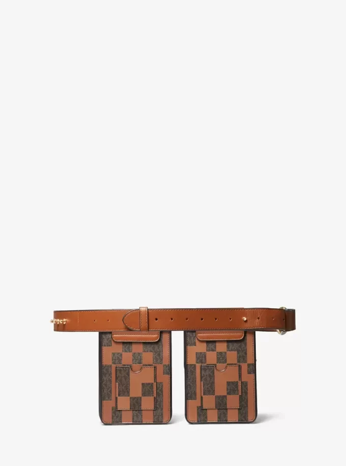 Geantă ASHYA X MICHAEL KORS Saga Signature And Leather Multi