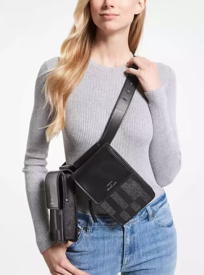 Geantă ASHYA X MICHAEL KORS Saga Signature And Leather Multi