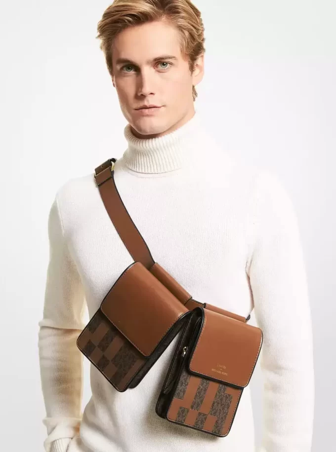 Geantă ASHYA X MICHAEL KORS Saga Signature And Leather Multi
