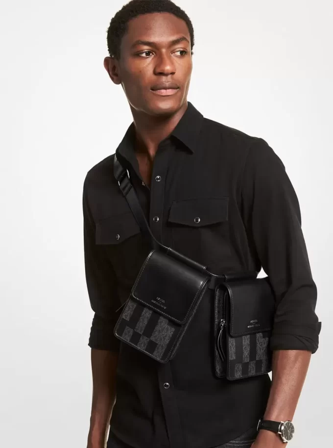 Geantă ASHYA X MICHAEL KORS Saga Signature And Leather Multi