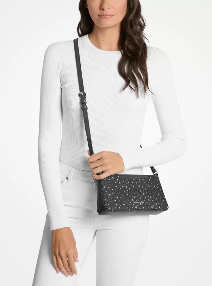 Geantă crossbody Arden medie cu logo imprimat