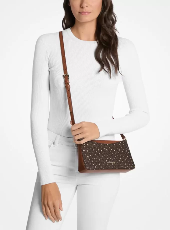 Geantă crossbody Arden medie cu logo imprimat