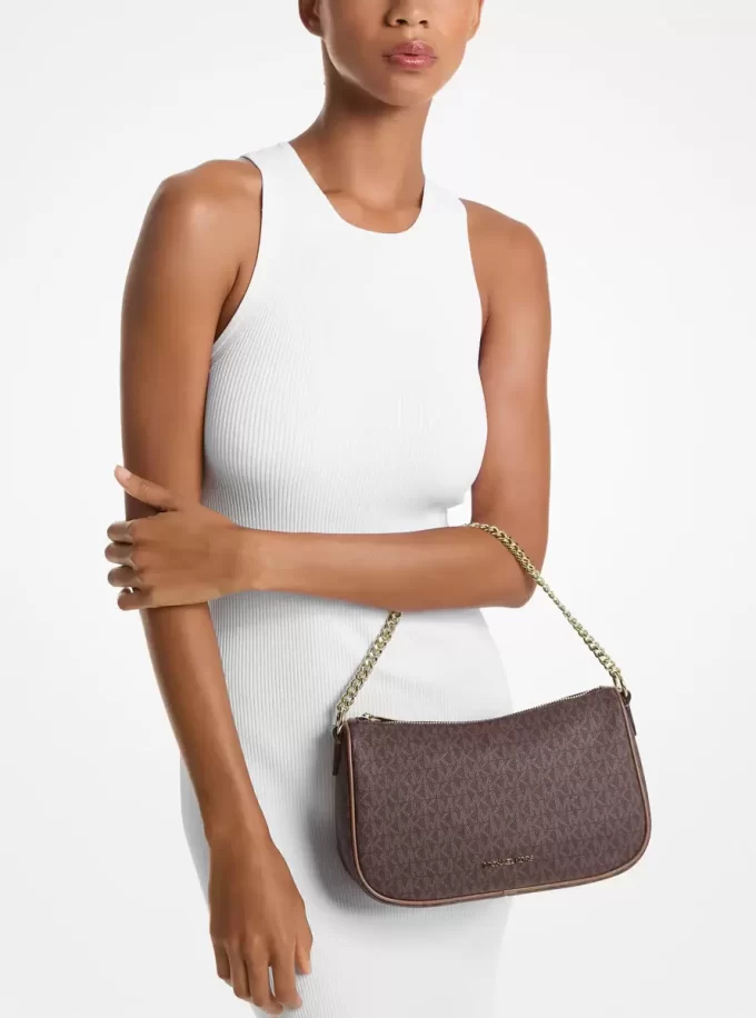 Geantă crossbody convertibilă Carmela medie cu logo-ul semnăturii
