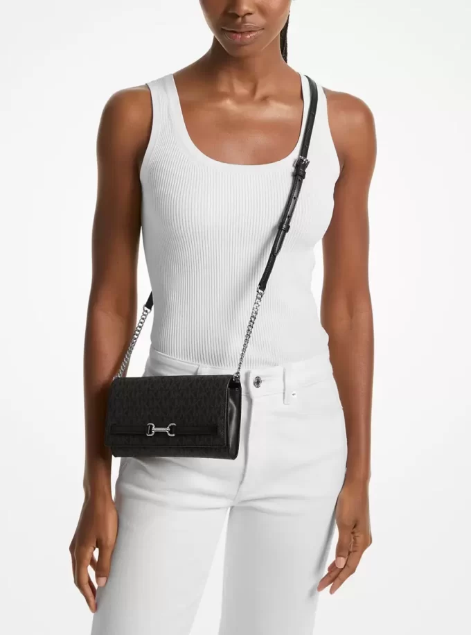 Geantă crossbody convertibilă Carson cu logo-ul semnăturii mari