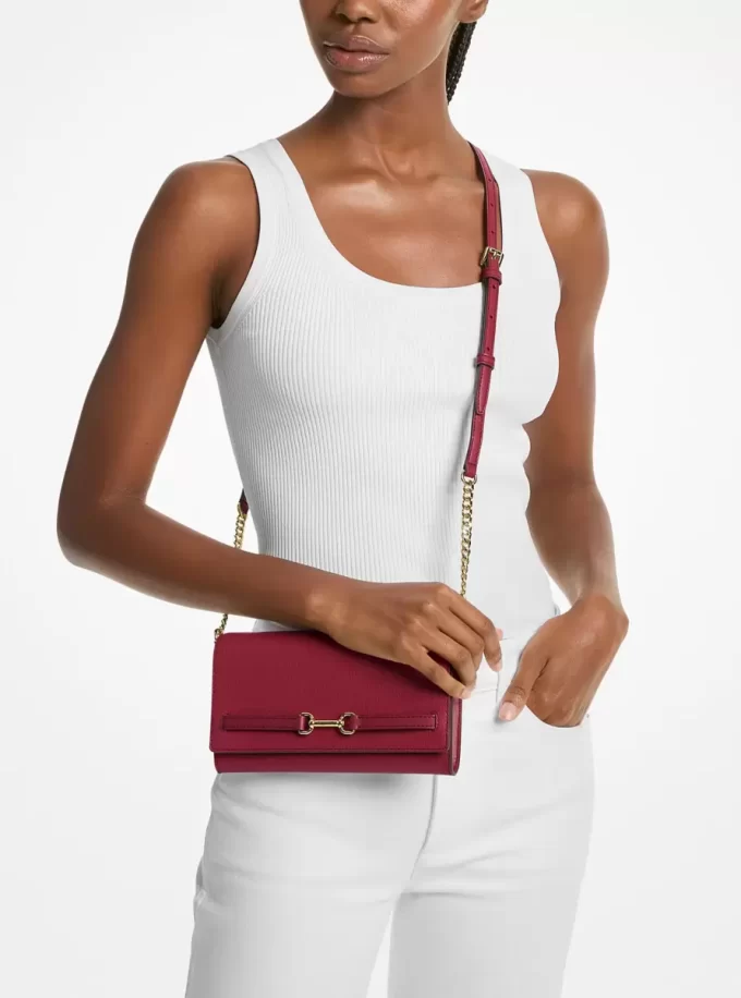 Geantă crossbody convertibilă Carson mare din piele granulată Geantă crossbody convertibilă Carson mare din piele granulată