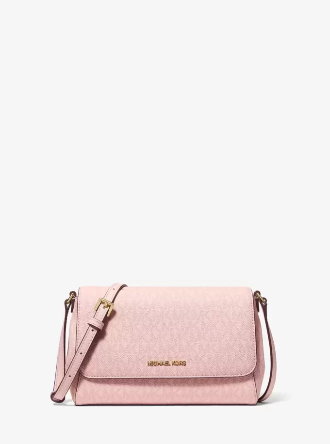 Geantă crossbody convertibilă cu logo medie Geantă crossbody convertibilă cu logo medie