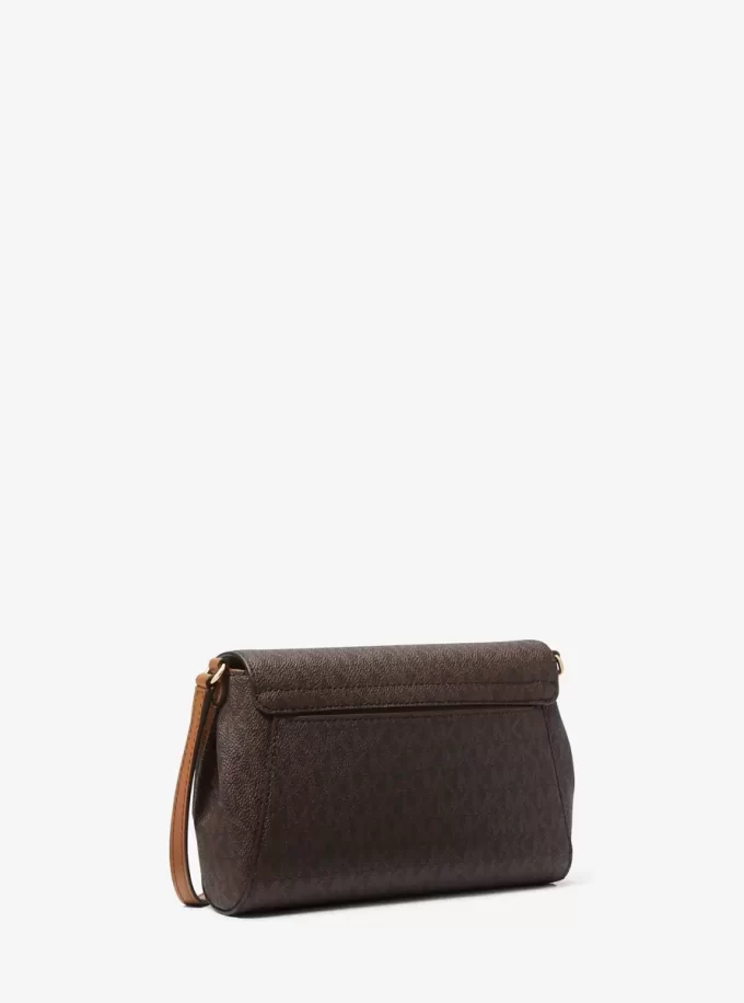 Geantă crossbody convertibilă cu logo medie Geantă crossbody convertibilă cu logo medie