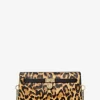 Geantă crossbody convertibilă Hamilton Moderne extra-small cu imprimeu leopard și păr de vițel