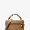 Geantă crossbody convertibilă Jana extra-small din piele cu model crocodil în relief
