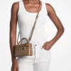 Geantă crossbody convertibilă Jana extra-small din piele cu model crocodil în relief