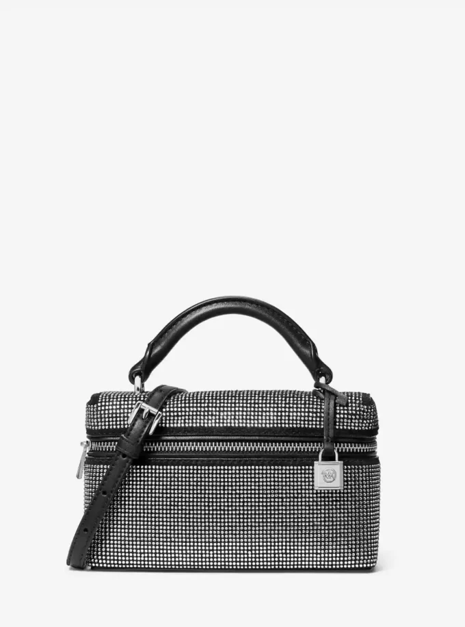 Geantă crossbody convertibilă Jana extra-small din piele întoarsă cu ornament