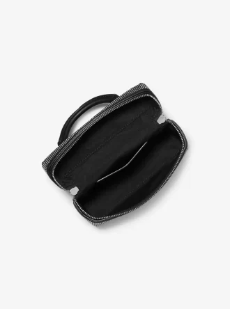 Geantă crossbody convertibilă Jana extra-small din piele întoarsă cu ornament