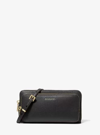 Geantă crossbody convertibilă Jet Set, din piele granulată, mare