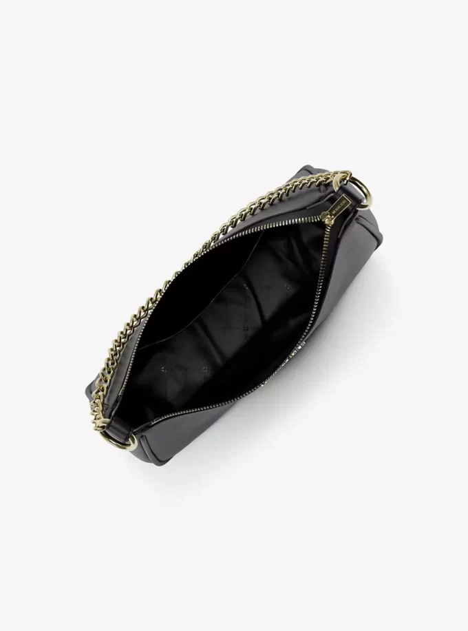 Geantă crossbody convertibilă Jet Set, din piele granulată, mare Geantă crossbody convertibilă Jet Set, din piele granulată, mare
