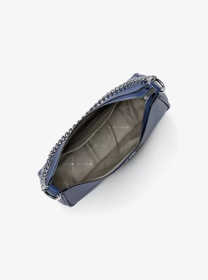 Geantă crossbody convertibilă Jet Set, din piele granulată, mare Geantă crossbody convertibilă Jet Set, din piele granulată, mare