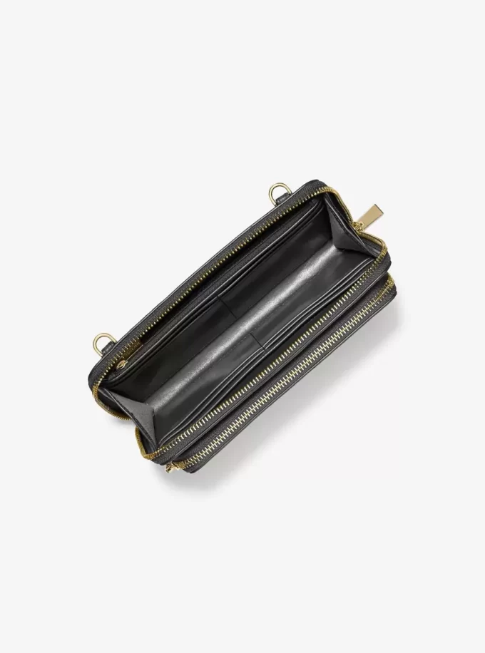 Geantă crossbody convertibilă Jet Set, din piele granulată, mare