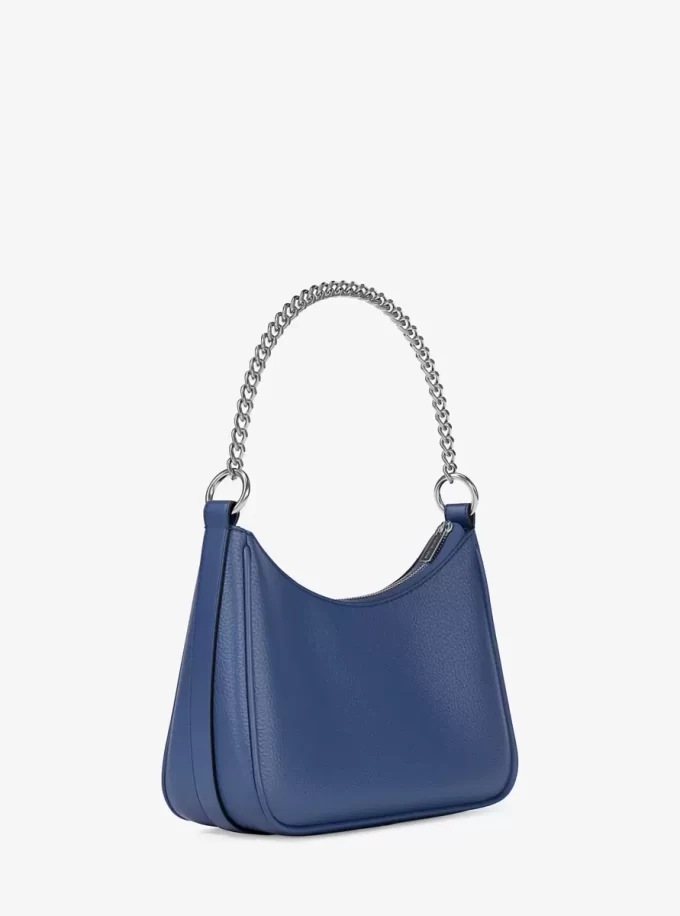Geantă crossbody convertibilă Jet Set, din piele granulată, mare Geantă crossbody convertibilă Jet Set, din piele granulată, mare