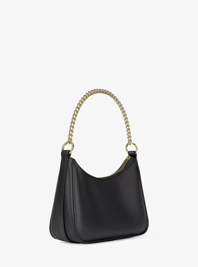 Geantă crossbody convertibilă Jet Set, din piele granulată, mare Geantă crossbody convertibilă Jet Set, din piele granulată, mare