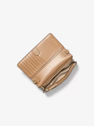 Geantă crossbody convertibilă Jet Set din piele și logo semnătură