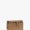 Geantă crossbody convertibilă Jet Set din piele și logo semnătură
