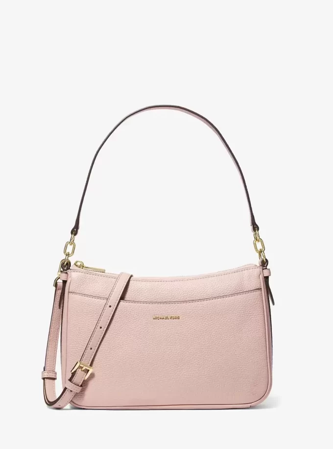 Geantă crossbody convertibilă Jet Set medie din piele granulată