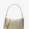 Geantă crossbody convertibilă Jet Set Medium cu logo metalic