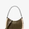 Geantă crossbody convertibilă Jet Set Mic din piele întoarsă și piele sintetică de shearling Geantă crossbody convertibilă Jet Set Mic din piele întoarsă și piele sintetică de shearling