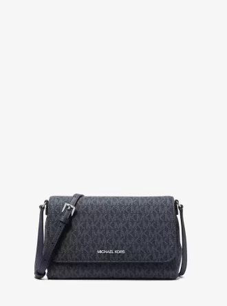 Geantă crossbody convertibilă medie cu logo Signature