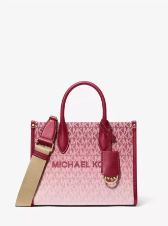 Geantă crossbody convertibilă Mirella mică cu logo ombré
