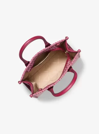 Geantă crossbody convertibilă Mirella mică cu logo ombré