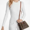 Geantă crossbody cu lanț și logo Mina mică Geantă crossbody cu lanț și logo Mina mică