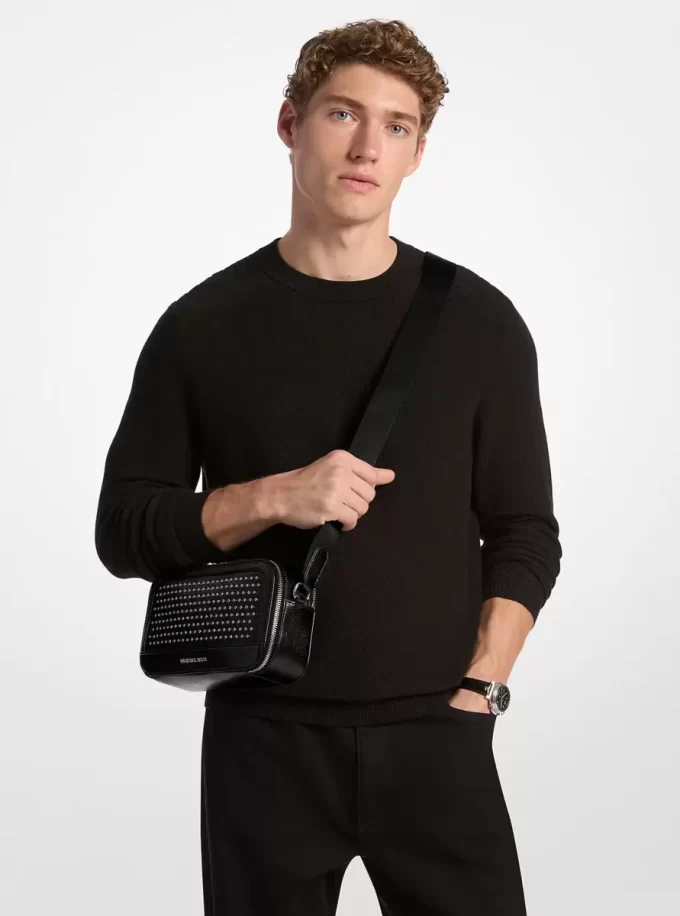Geantă crossbody din piele cu inele de prindere Hudson