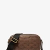 Geantă crossbody din piele lustruită cu logo Hudson în relief