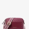 Geantă crossbody țesută Jet Set Large Signature Logo Print