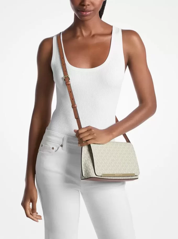 Geantă crossbody Evelyn medie cu logo
