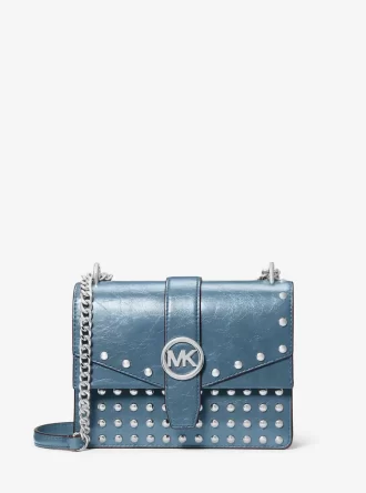 Geantă crossbody Greenwich mică cu imprimeu uzat