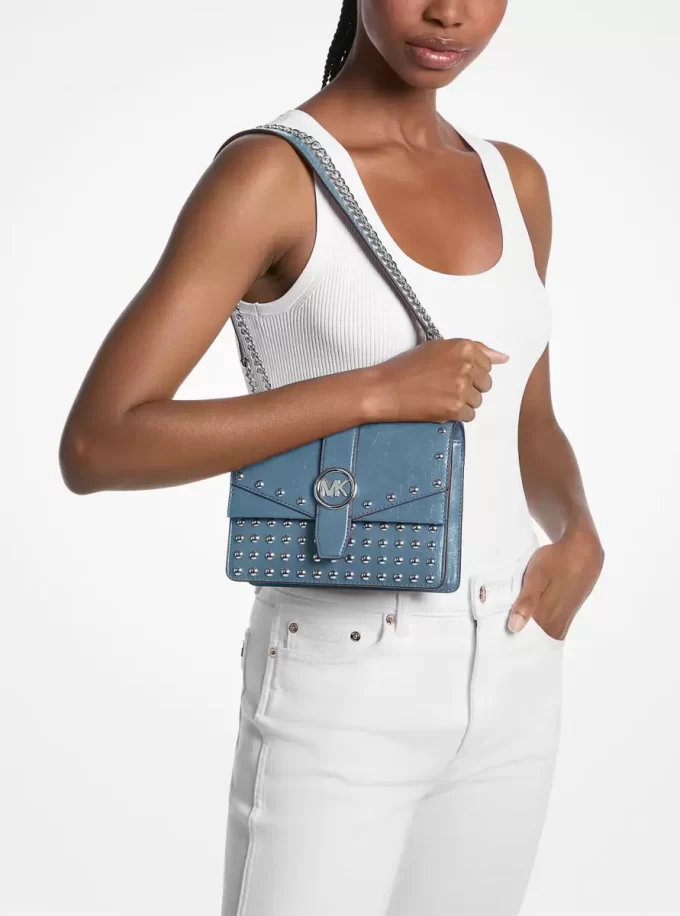 Geantă crossbody Greenwich mică cu imprimeu uzat Geantă crossbody Greenwich mică cu imprimeu uzat