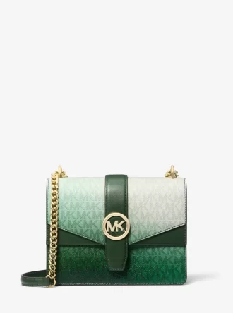 Geantă crossbody Greenwich mică cu logo ombré
