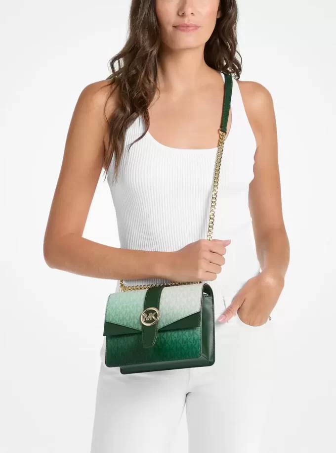 Geantă crossbody Greenwich mică cu logo ombré Geantă crossbody Greenwich mică cu logo ombré