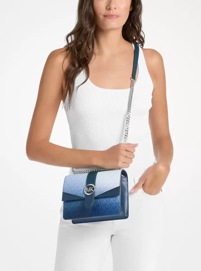 Geantă crossbody Greenwich mică cu logo ombré Geantă crossbody Greenwich mică cu logo ombré