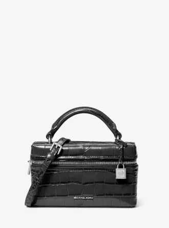 Geantă crossbody Jana extra-small din piele cu model crocodil în relief
