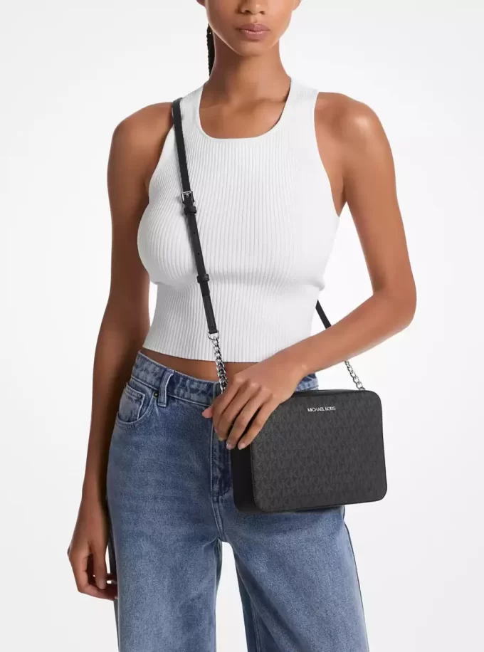 Geantă crossbody Jet Set cu logo mare Geantă crossbody Jet Set cu logo mare