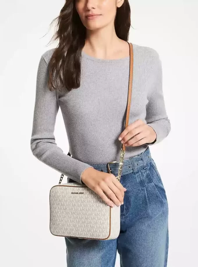 Geantă crossbody Jet Set cu logo mare