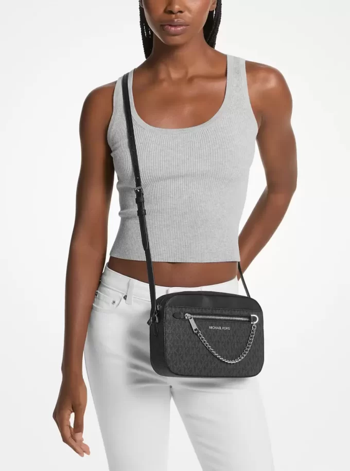 Geantă crossbody Jet Set cu logo mare Geantă crossbody Jet Set cu logo mare