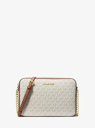 Geantă crossbody Jet Set mare cu logo imprimat
