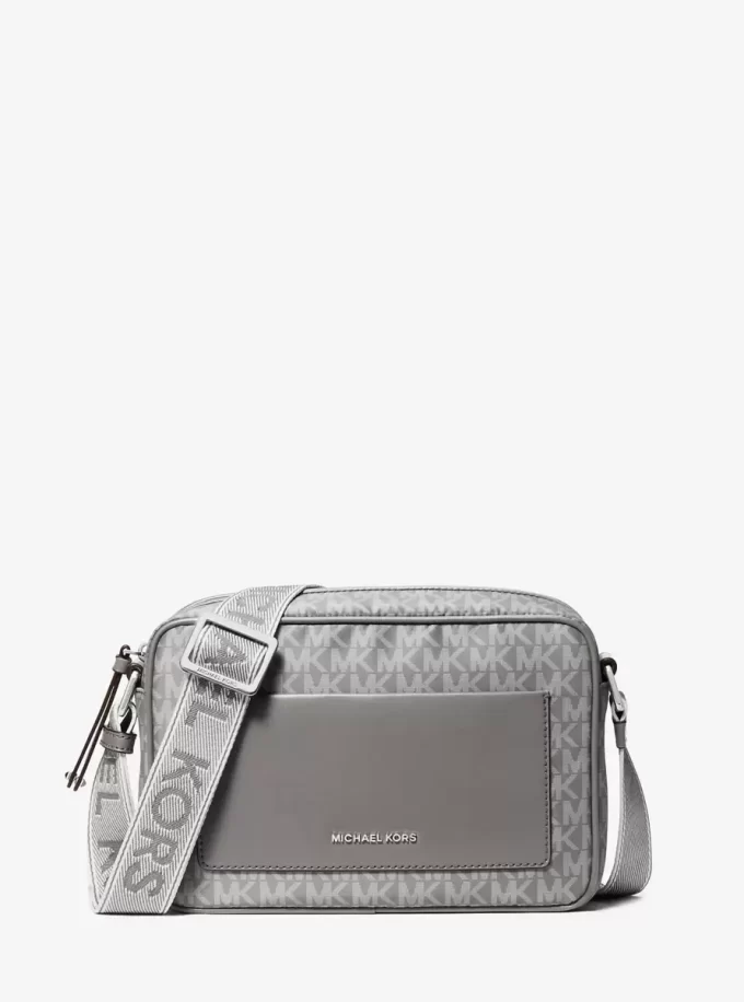 Geantă crossbody Jet Set mare cu logo imprimat