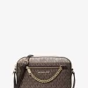 Geantă crossbody Jet Set mare cu logo metalic Geantă crossbody Jet Set mare cu logo metalic