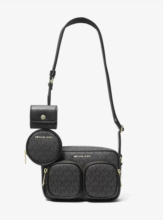 Geantă crossbody Jet Set medie cu logo și husă pentru Apple Airpods Pro® Geantă crossbody Jet Set medie cu logo și husă pentru Apple Airpods Pro®