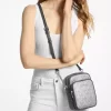 Geantă crossbody Jet Set medie cu logo metalic Geantă crossbody Jet Set medie cu logo metalic