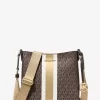 Geantă crossbody Jet Set mică cu logo și dungi